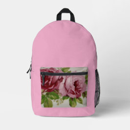 Vintage Rose Elegance Bedruckter Rucksack