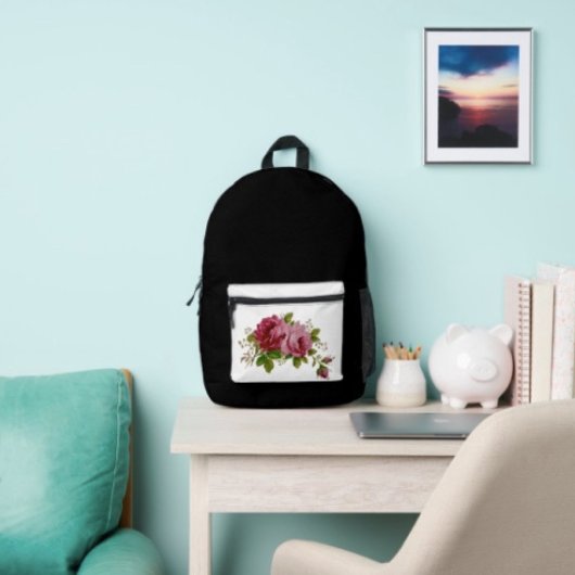 Vintage Rose Elegance  Bedruckter Rucksack