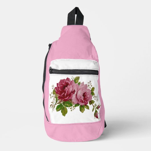 Vintage Rose Elegance Crossbody Bag (Vorderseite)