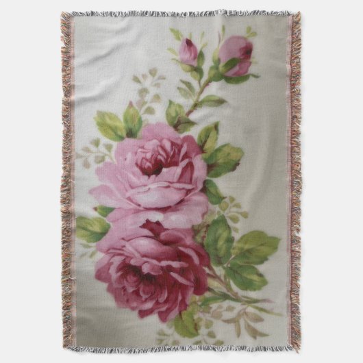 Vintage Rose Elegance  Decke (Vorderseite Vertikal)