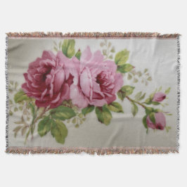 Vintage Rose Elegance Decke