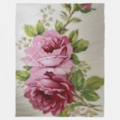 Vintage Rose Elegance Fleece Blanket (Vorderseite)