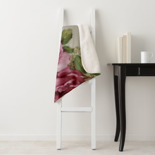 Vintage Rose Elegance Sherpadecke (Beispiel)