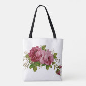 Vintage Rose Elegance  Tote Bag Tasche (Rückseite)