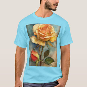 Vintage Rose Elegance - Zeitloses Wasserfarbe T-Sh T-Shirt