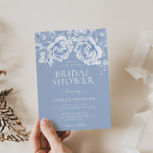 Vintage Rose Elegantes blaues Brautparty