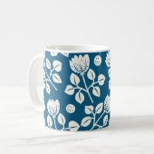 Vintage Rose: Elegantes Blumenmuster Kaffeetasse (Vorderseite Links)