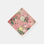 Vintage Rose Elegantes französisches Collage Serviette (Ecke)