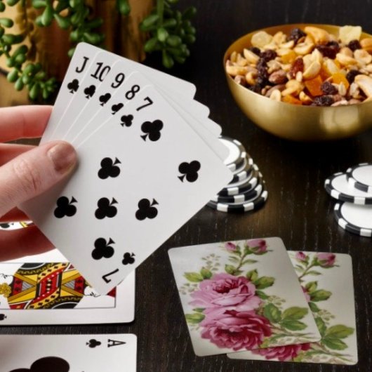 Vintage Rose Eleganz Spielkarten