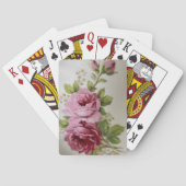 Vintage Rose Eleganz Spielkarten (Rückseite)