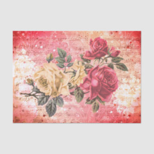 Vintage Rose Ephemere Dekoupage Tissue Paper Seidenpapier