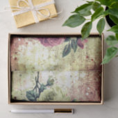 Vintage Rose Ephemere Dekoupage Tissue Paper Seidenpapier (Geschenk)