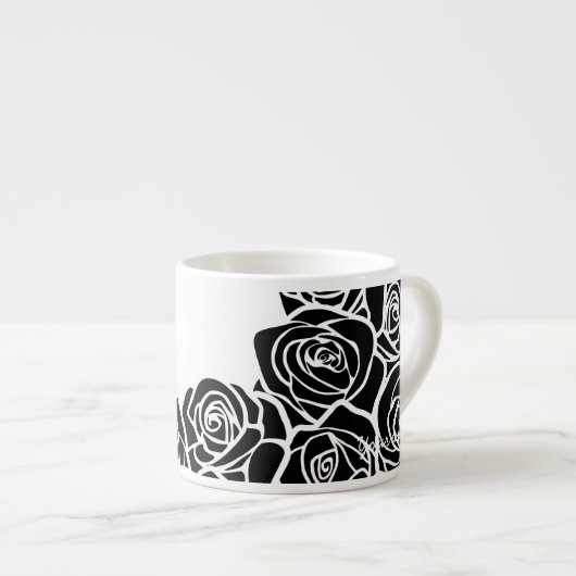 Vintage Rose Espressotasse (Vorderseite Rechts)