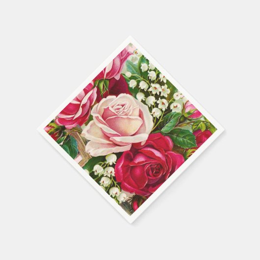 Vintage Rose (F) Serviette (Ecke)