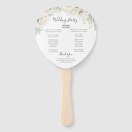 Vintage Rose Fächer (Rückseite)