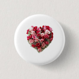 Vintage-Rosé-farbene Pfingstrose-Blumen-Foto Button
