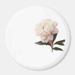 Vintage-Rosé-farbene Pfingstrose-Blüten-Foto Magnet