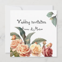 Vintage Rose Feiertagskarte