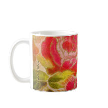 Vintage Rose Feminine Wasserfarbe mit Name