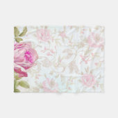 Vintage Rose Fleecedecke (Vorderseite (Horizontal))