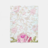 Vintage Rose Fleecedecke (Vorderseite)