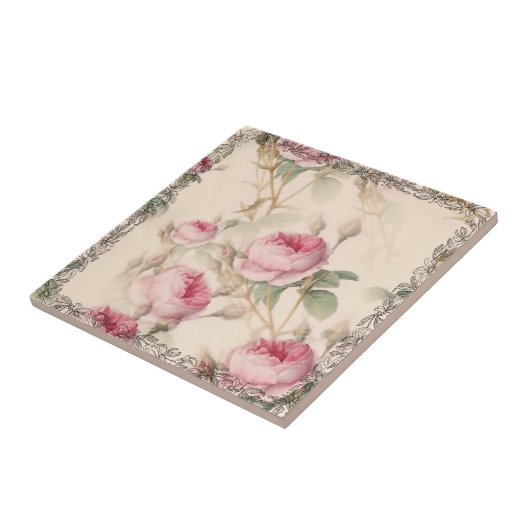 Vintage Rose Fliese (Seite)
