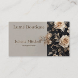 Vintage Rose Floral Elegant Boutique Business Card Visitenkarte