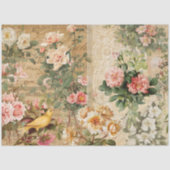 Vintage Rose Floral Ephemera Seidenpapier (Vorderseite)