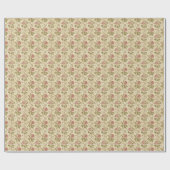 Vintage Rose Floral Pattern Geschenkpapier (Flach)