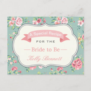 Vintage Rose Florenz Elegantes Brautparty Postkarte