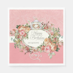 Vintage Rose Florenz Teatro Sociale Bellinzona Serviette