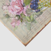 Vintage Rose, Fruchtkasten und alte Schrift Seidenpapier (Ausschnitt)
