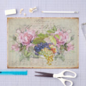 Vintage Rose, Fruchtkasten und alte Schrift Seidenpapier (Handwerk)