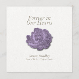 Vintage Rose für immer in unserem Herz-Begräbnis Einladung