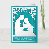 Vintage Rose für Mutter und Kind Türkis (Vorderseite)