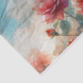 Vintage Rose für Rote Wasserfarben Seidenpapier (Ausschnitt)