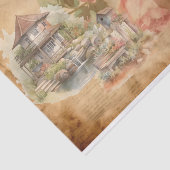 Vintage Rose für Wasserfarben Seidenpapier (Ausschnitt)