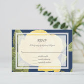 Vintage Rose Garden Rsvp Card (Stehend Vorderseite)