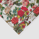 Vintage Rose Garten auf Holzwand - Vertikal Seidenpapier (Ausschnitt)