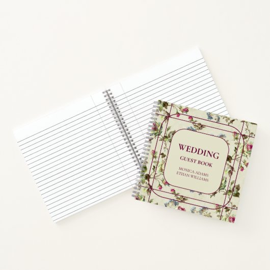 Vintage Rose Garten Blumengarten Notizblock (Innenseite)