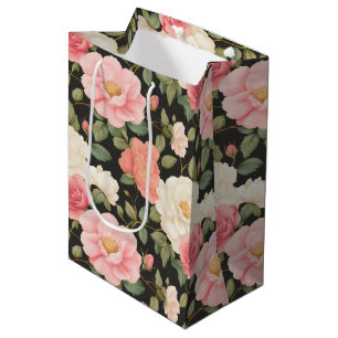 Vintage Rose Garten Noir Mittlere Geschenktüte