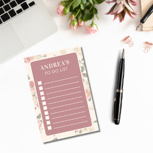 Vintage Rose Garten trostlos rosa Blüte zu tun Lis Post-it Klebezettel