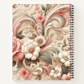 Vintage Rose Gartenplatz Notizblock (Rückseite)