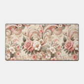 Vintage Rose Gartenplatz Schreibtischunterlage (Vorderseite)