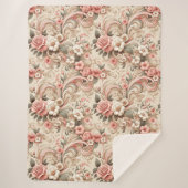 Vintage Rose Gartenplatz Sherpadecke (Vorderseite)