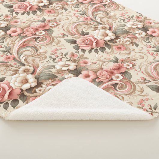 Vintage Rose Gartenplatz Sherpadecke (3/4)