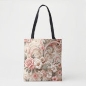 Vintage Rose Gartenplatz Tasche (Vorderseite)