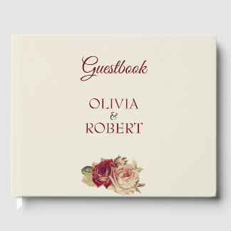 Vintage Rose Gästebuch