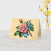 Vintage Rose Geburtstagskarte Karte (Gelbe Blume)