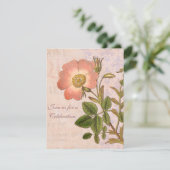 Vintage Rose Geburtstagsparty Einladung (Stehend Vorderseite)